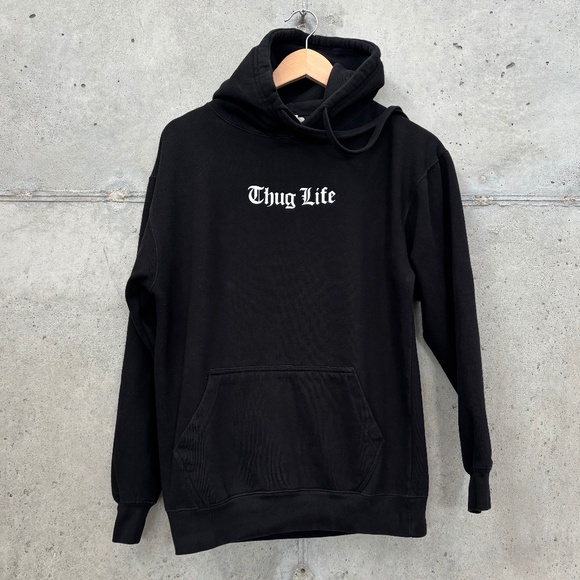 Tupac Thug Life/Trust Nobody Black Hoodie, Unisex size Medium - Picture 1 of 7